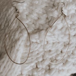 Hammered tear drop earrings
